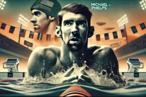 Imagem de Michael Phelps gerada por inteligência artificial.